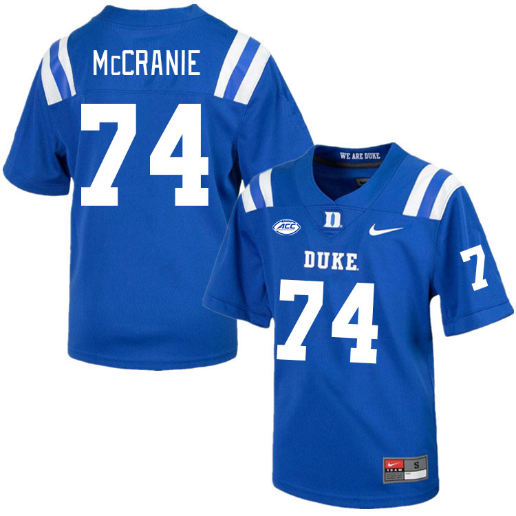 Men #74 Reagan McCranie Duke Blue Devils College Football Jerseys Stitched Sale-Royal - Click Image to Close